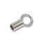 JewelrySupply Connector Crimp Tube with Ring 6x2mm Silver Plated (10-Pcs)